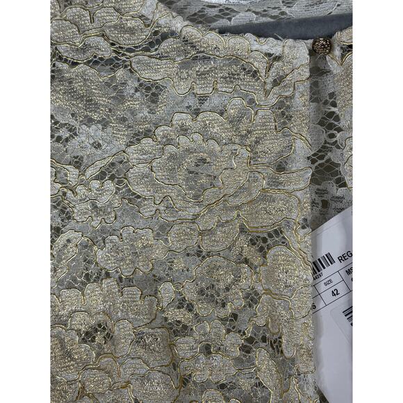 Carla Ruiz Floral Lace Cropped Jacket Classy Regal Victorian Regency Elegant XL - Picture 7 of 8